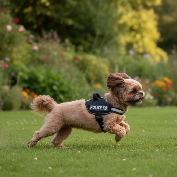 Skatrs Police K9 Harness for Dogs (Black)