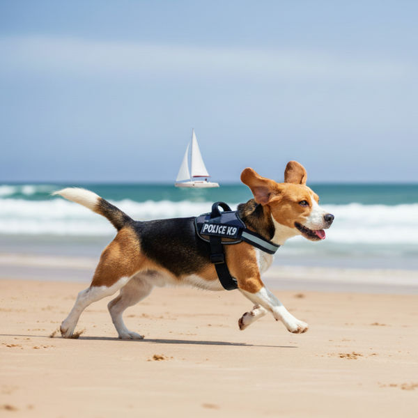 Skatrs Police K9 Harness for Dogs (Black)