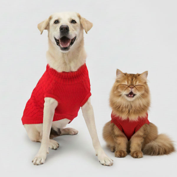 Skatrs Red Sweater For Dogs and Cats