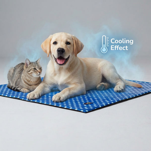 Skatrs Cooling Mat for Dogs & Cats (Blue and White)