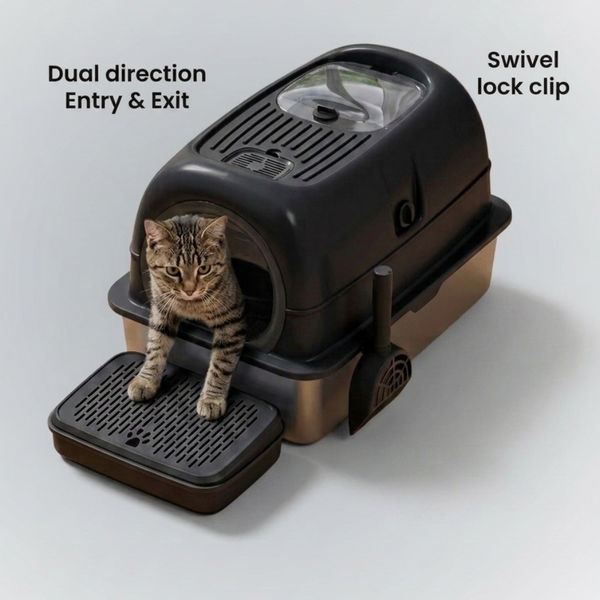 Skatrs Stainless Steel Litter Tray for Cats