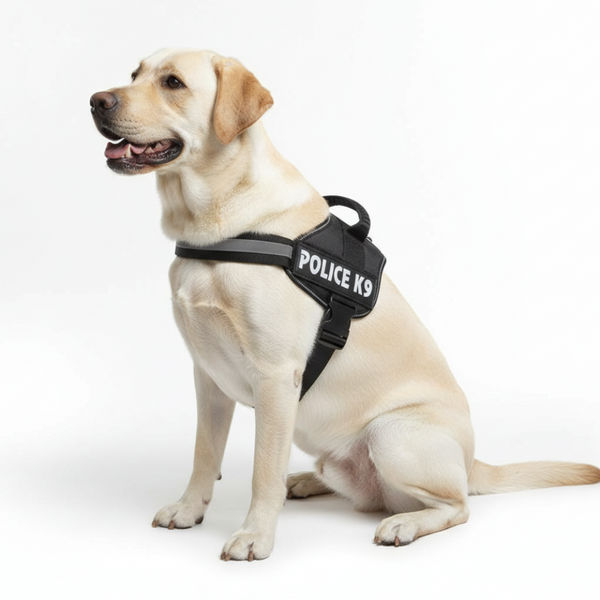 Skatrs Police K9 Harness for Dogs (Black)