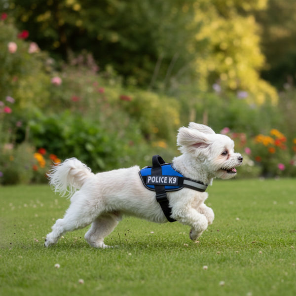 Skatrs Police K9 Harness for Dogs (Navy Blue)