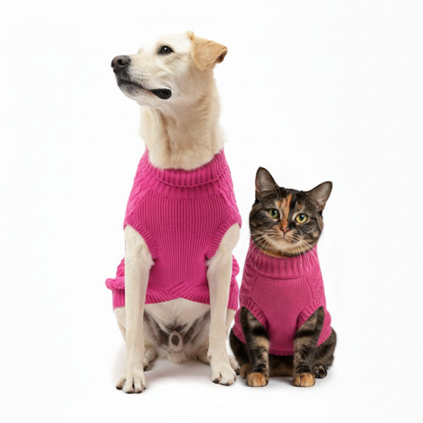 Skatrs Hot Pink Sweater For Dogs and Cats