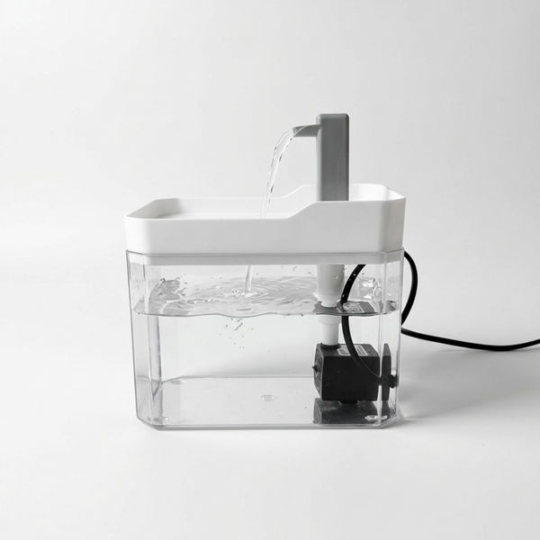 Skatrs Transparent Water Fountain for Dogs and Cats