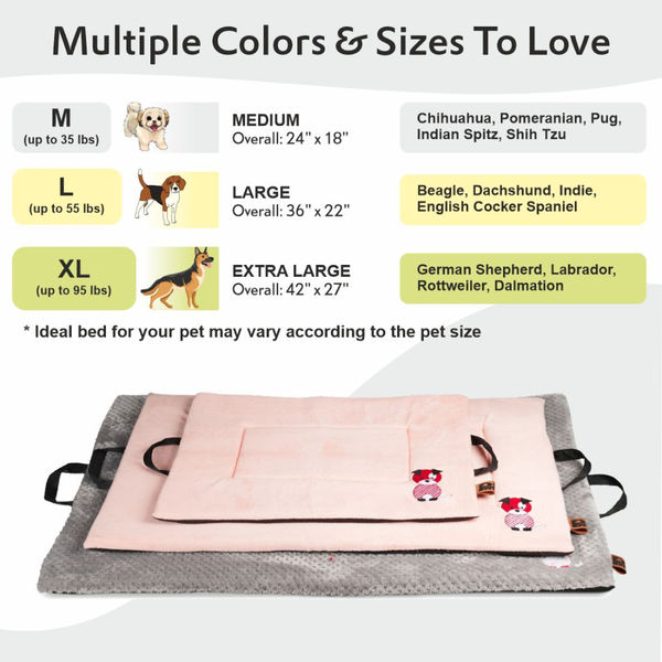 Petter World Orthopedic Memory Foam Crate Mat for Joint Support & Pressure Relief for Dogs (Meteorite)