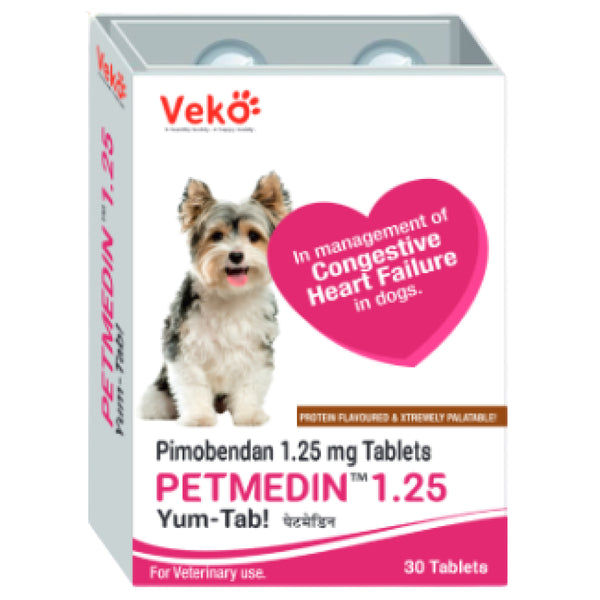 Veko Petmedin 1.25mg (Pimobendan) Tablet for Dogs (pack of 30 tablets)