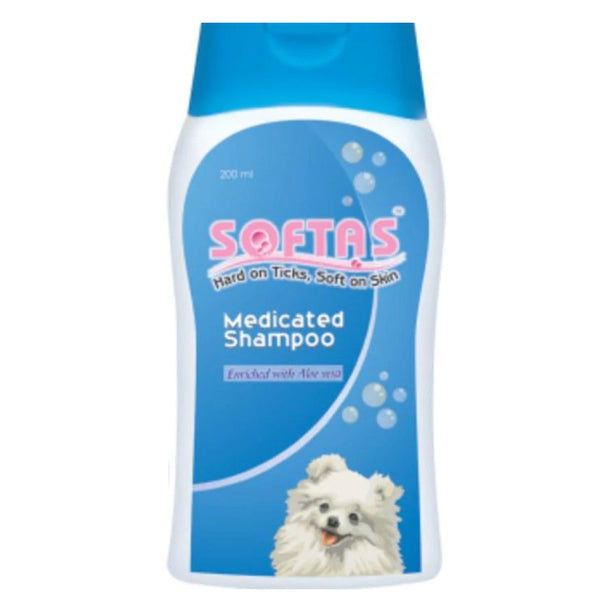 Intas Softas Tick & Flea Medicated Shampoo for Dogs