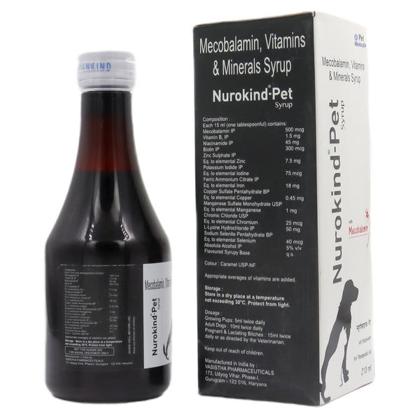 Mankind Nurokind Pet Syrup Multi Vitamin Supplement for Dogs and Cats (210ml)