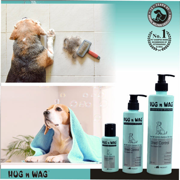 Ttk Hug n Wag Professional Shed Control Shampoo with Pro Vitamin B5 for Dogs