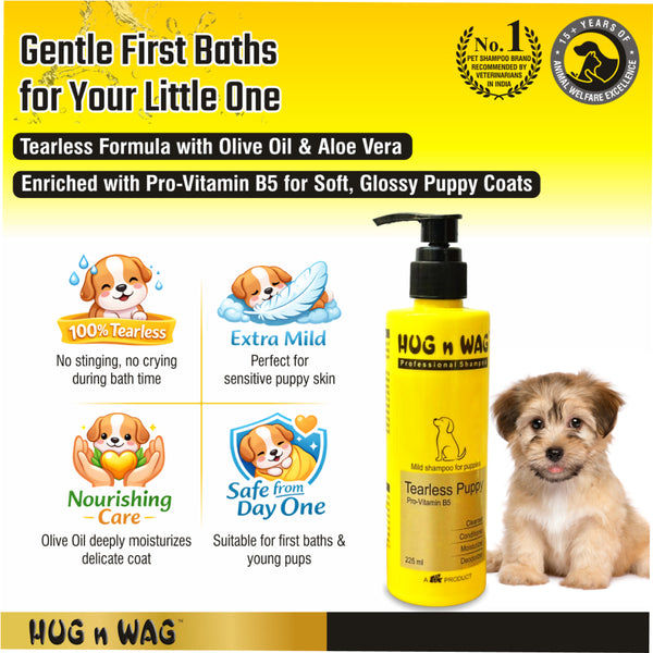 Ttk Hug n Wag Professional Tearless Puppy Shampoo with Pro Vitamin B5