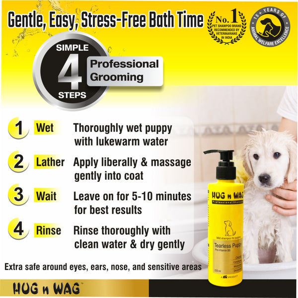 Ttk Hug n Wag Professional Tearless Puppy Shampoo with Pro Vitamin B5