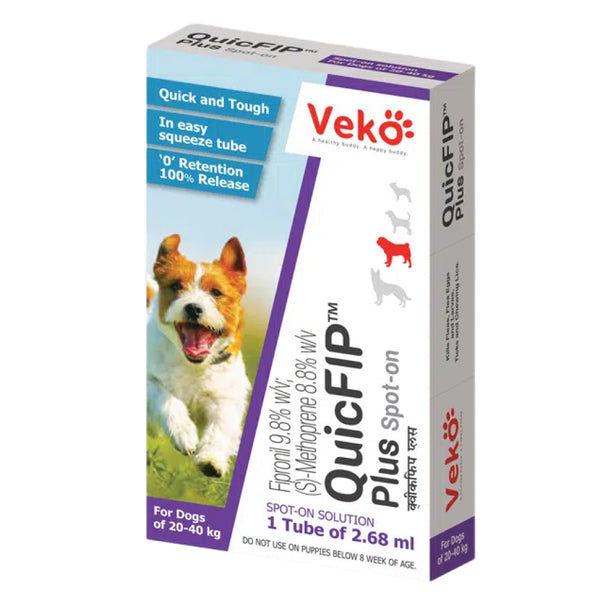 Veko QuicFIP Plus (Fipronil) Spot On for Dogs