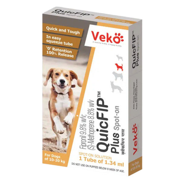 Veko QuicFIP Plus (Fipronil) Spot On for Dogs