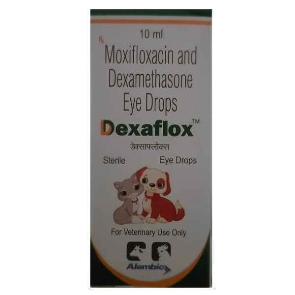 Alembic Dexaflox Eye Drops (Moxifloxacin & Dexamethasone) for Dogs and Cats