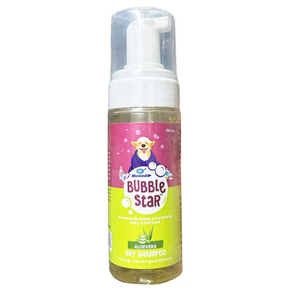 Mankind Bubble Star Aloevera Dry Shampoo for Dog & Cats