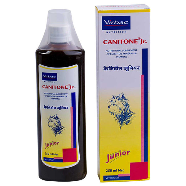 Virbac Canitone Junior Multivitamin Syrup for Dogs and Cats (250ml)