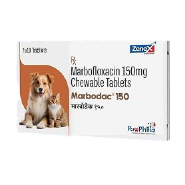 Zenex Marbodac 150mg (Marbofloxacin) Tablets for Dogs and Cats