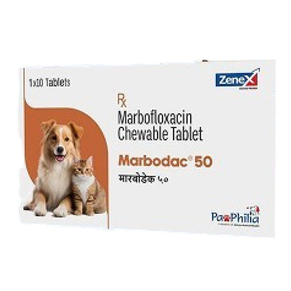 Zenex Marbodac 50mg (Marbofloxacin) Tablets for Dogs and Cats