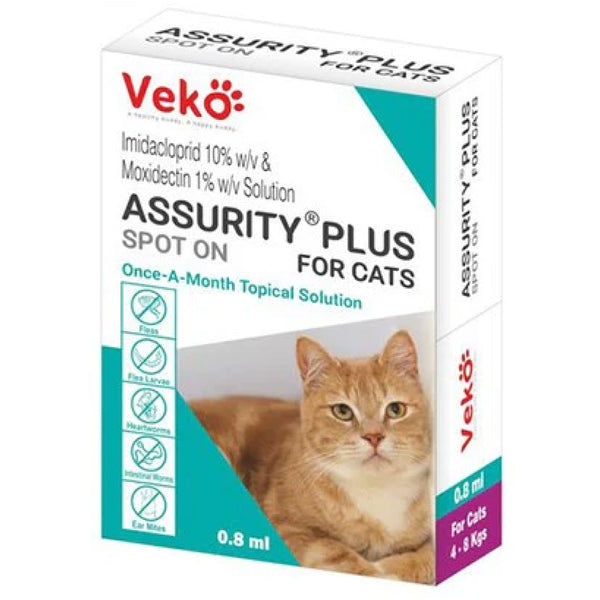 Veko Assurity Plus Tick & Flea Spot On for Cats