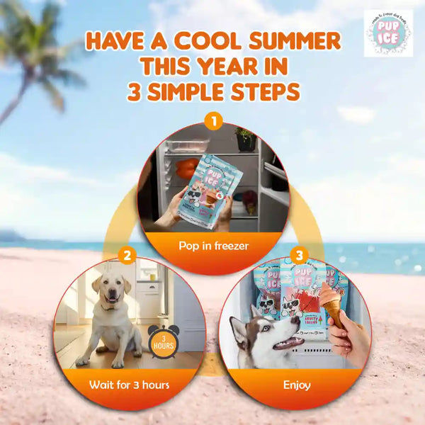 Pup Ice Strawberry Flavoured Waffle Cones Dog Treat