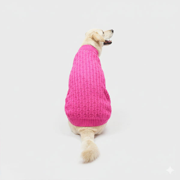 Skatrs Hot Pink Sweater For Dogs and Cats