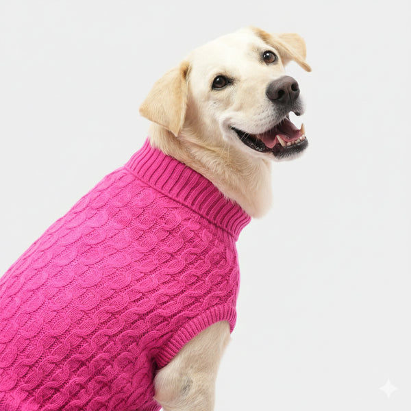 Skatrs Hot Pink Sweater For Dogs and Cats