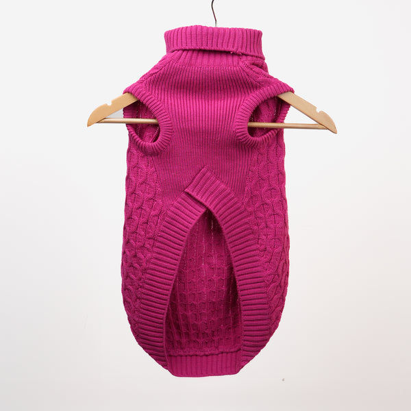 Skatrs Hot Pink Sweater For Dogs and Cats