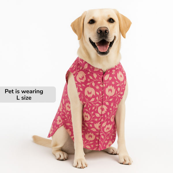 Skatrs Petal Charm Kurta for Dogs and Cats (Pink)