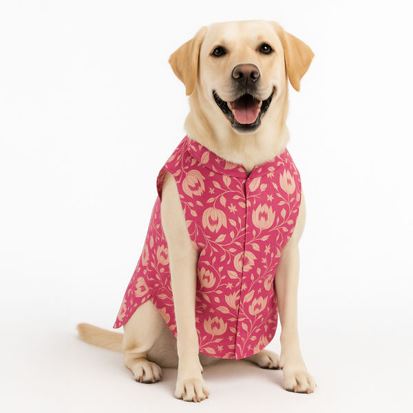 Skatrs Petal Charm Kurta for Dogs and Cats (Pink)