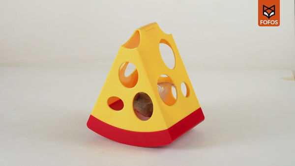 Barkbutler x Fofos Mouse In Cheese Interactive Toy for Cats (Yellow/Red)