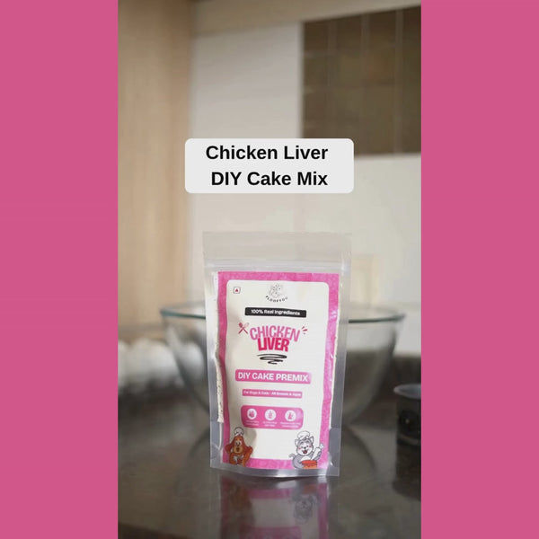 Floofyou Home Made Chicken Liver Birthday Cake Mix for Dogs and Cats