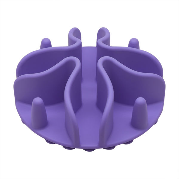 Talking Dog Club Slow Feeder Bowl Attachment for Dogs and Cats (Purple)