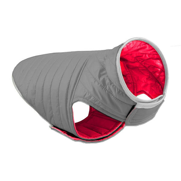 Talking Dog Club Double Trouble Reversible Jackets for Dogs (Red/Sliver)