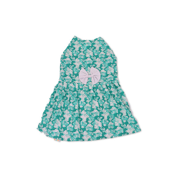 Skatrs Floral Grace Dress for Dogs and Cats (Blue)