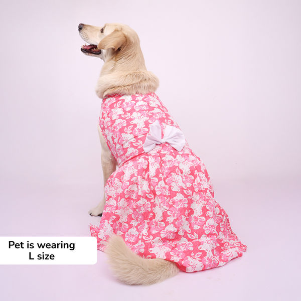 Skatrs Floral Grace Dress for Dogs and Cats (Pink)