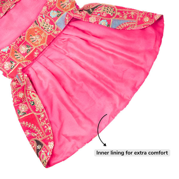 Skatrs Royale Lehenga for cats and dogs (Pink)