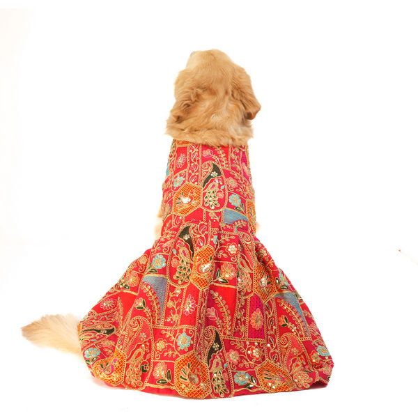 Skatrs Royale Lehenga for cats and dogs (Pink)