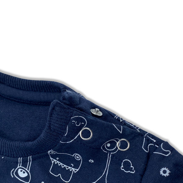 Talking Dog Club Doggy Warmer Monster Sweatshirt for Dogs (Navy Blue)