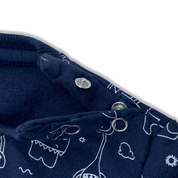 Talking Dog Club Doggy Warmer Monster Sweatshirt for Dogs (Navy Blue)