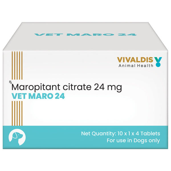 Vivaldis Vet Maro 24mg Tablets (Maropitant Citrate) for Dogs (pack of 4 Tablets)