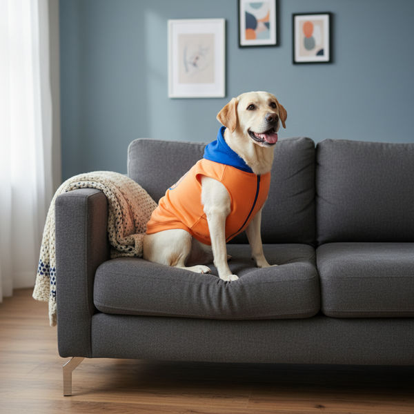 Skatrs Sunset Splash In-Style Hoodie For Dogs and Cats (Orange & Blue)