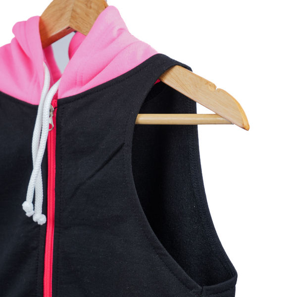 Skatrs Midnight Pop In-Style Hoodie For Dogs and Cats (Black & Neon Pink)