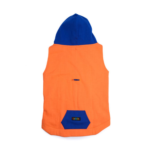 Skatrs Sunset Splash In-Style Hoodie For Dogs and Cats (Orange & Blue)