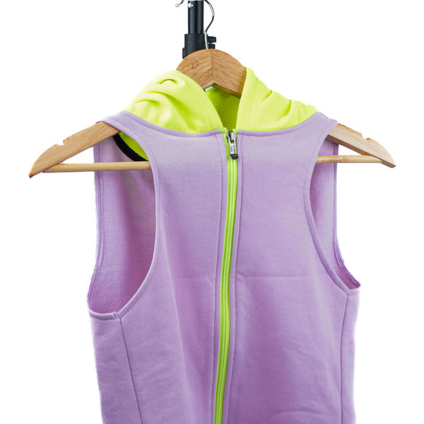 Skatrs Lilac Pop In-Style Hoodie For Dogs and Cats(Lilac & Neon Green)