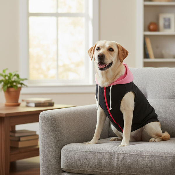 Skatrs Midnight Pop In-Style Hoodie For Dogs and Cats (Black & Neon Pink)