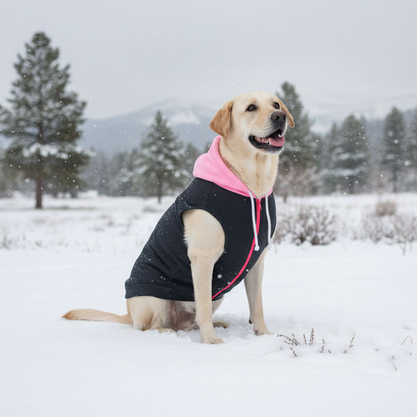 Skatrs Midnight Pop In-Style Hoodie For Dogs and Cats (Black & Neon Pink)