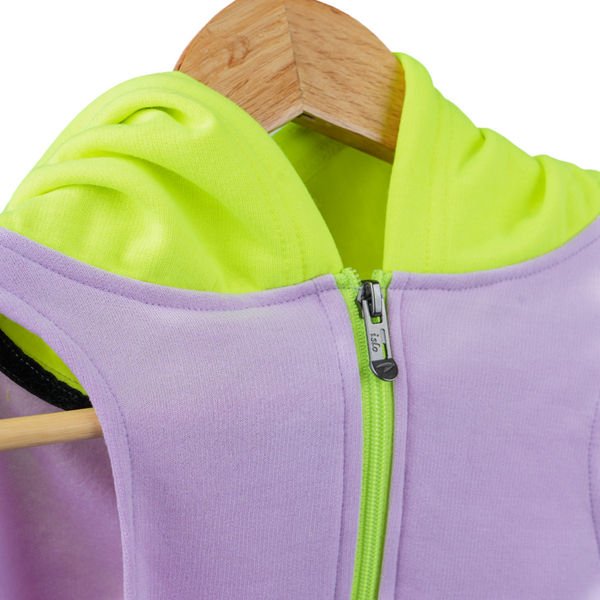 Skatrs Lilac Pop In-Style Hoodie For Dogs and Cats(Lilac & Neon Green)