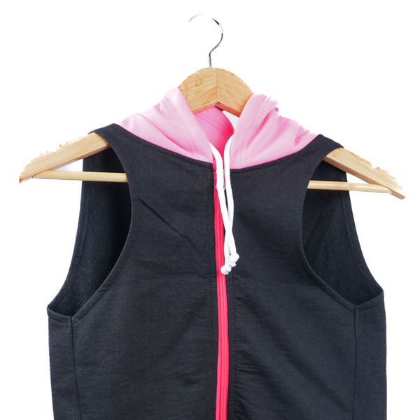 Skatrs Midnight Pop In-Style Hoodie For Dogs and Cats (Black & Neon Pink)