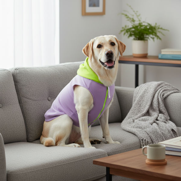 Skatrs Lilac Pop In-Style Hoodie For Dogs and Cats(Lilac & Neon Green)